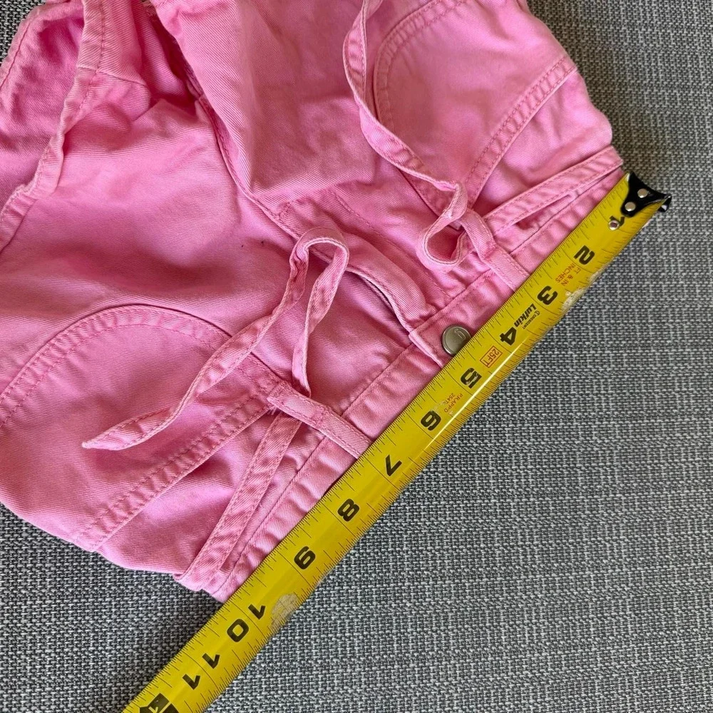 Gymboree pink cotton shorts with tie waist